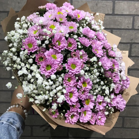 Букет_Сантини с белой гвоздикой Букет_Сантини с белой гвоздикой