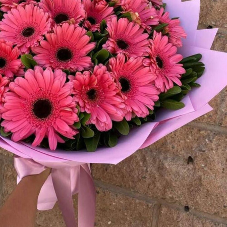 Букет_Летний букет из розовых гербер